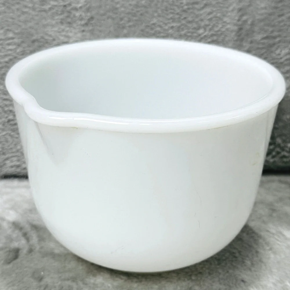 Vintage Glasbake for Sunbeam White Milk Glass Mixing Bowl with Spout 20 CJ 6.5in